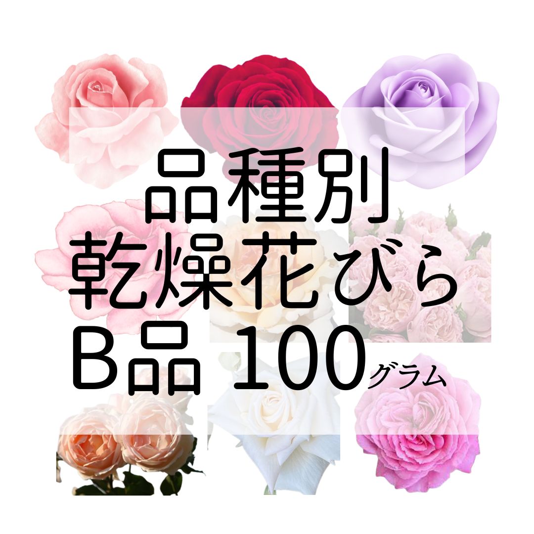 乾燥花びら（B品) 100g　食用バラ品種別